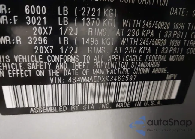 4S4WMAEDXK3463597: 44234348