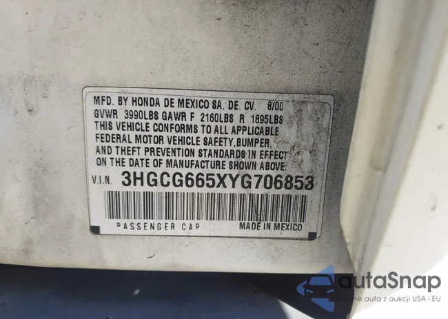 3HGCG665XYG706853: 44234452