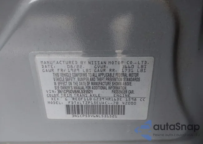 3N1CP5DV6NL531521: 44234489