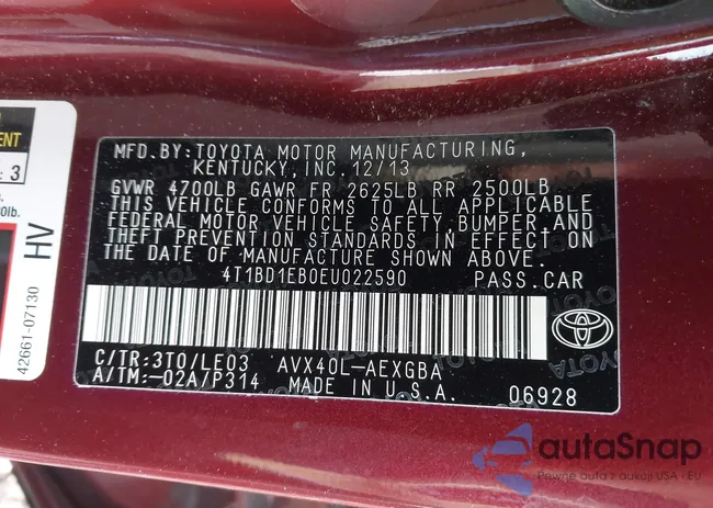 4T1BD1EB0EU022590: 44234513