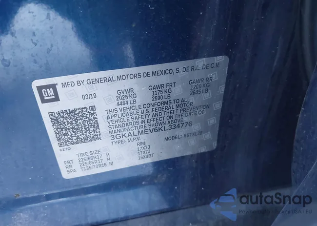 3GKALMEV6KL334776: 44234530