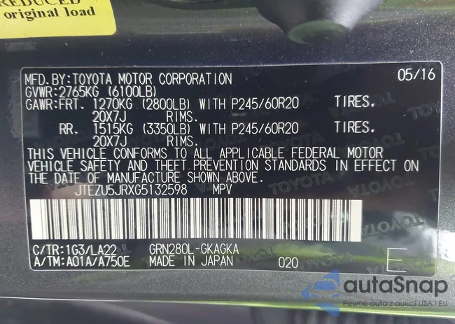 JTEZU5JRXG5132598: 44234558