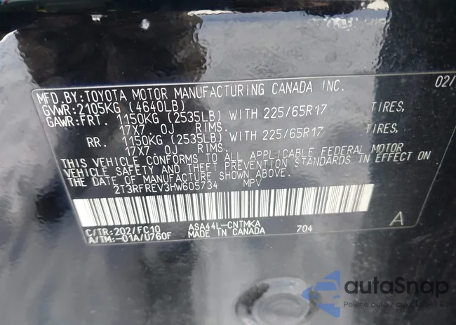 2T3RFREV3HW605734: 44234585