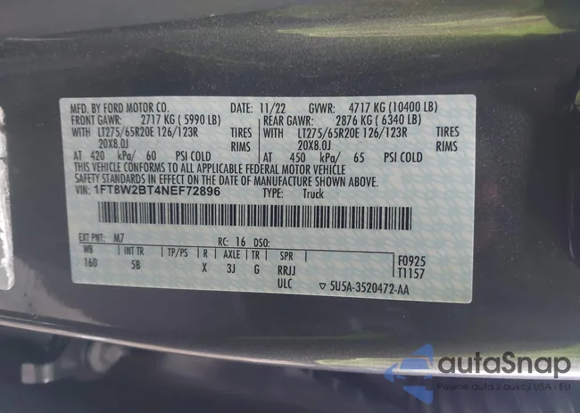 1FT8W2BT4NEF72896: 44234718