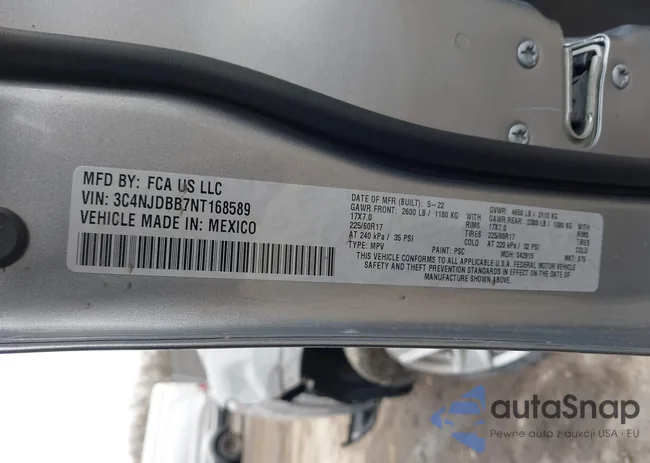 3C4NJDBB7NT168589: 44234728