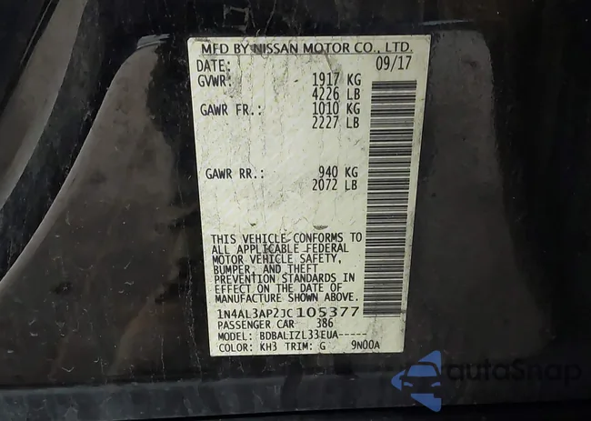 1N4AL3AP2JC105377: 44234927