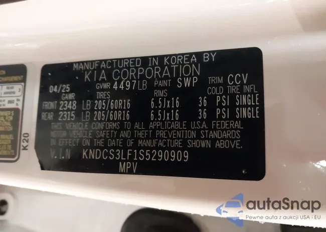 KNDCS3LF1S5290909: 44234006