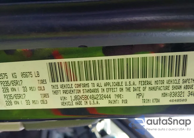 1J8GN58K48W232444: 44234057