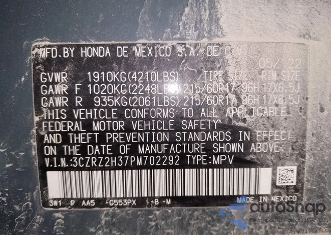 3CZRZ2H37PM702292: 44234066