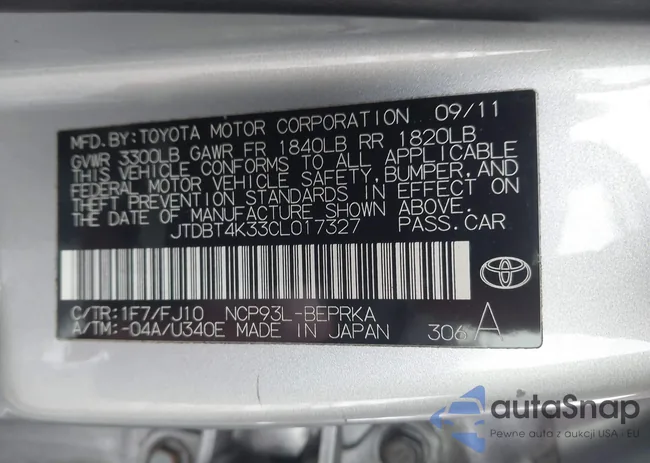 JTDBT4K33CL017327: 44234072