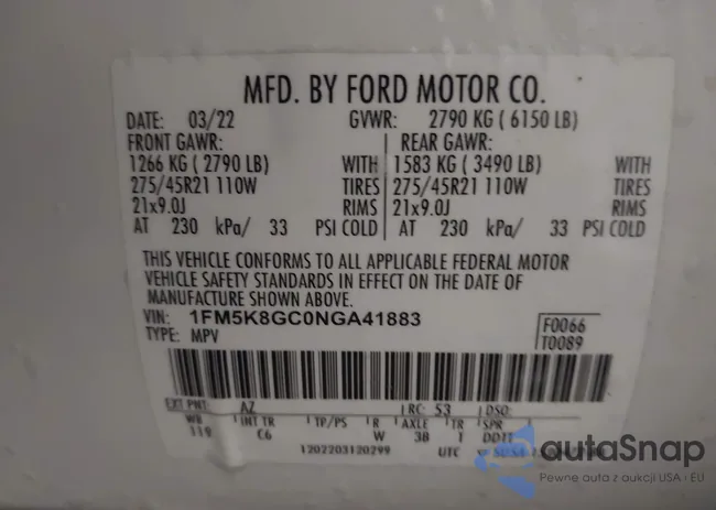 1FM5K8GC0NGA41883: 44234091