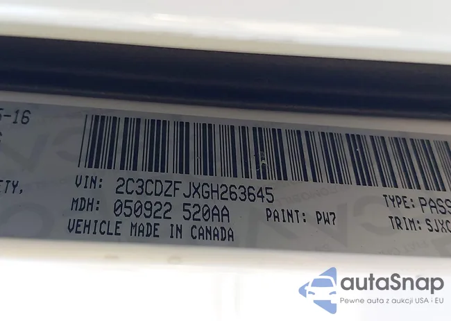 2C3CDZFJXGH263645: 44234113