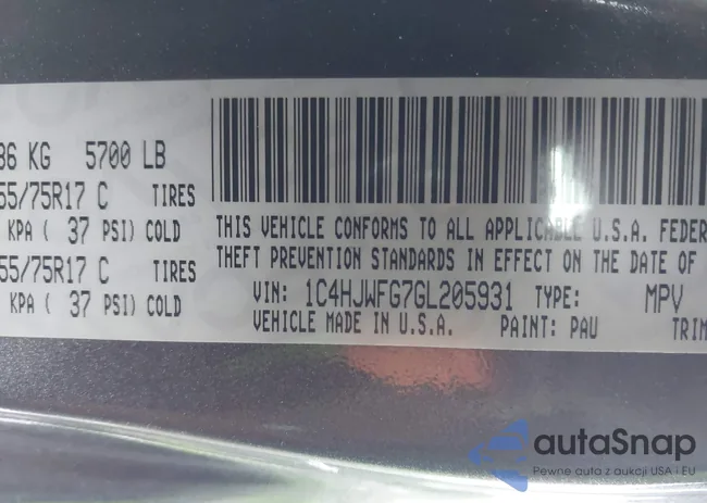 1C4HJWFG7GL205931: 44234128