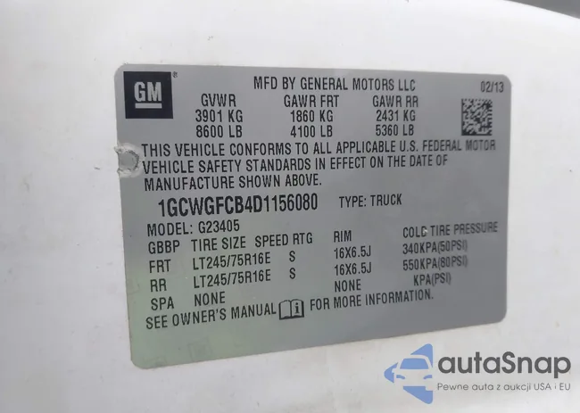 1GCWGFCB4D1156080: 44234180