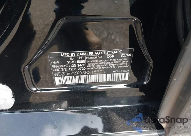 WDBUF72X08B315205: 44234265