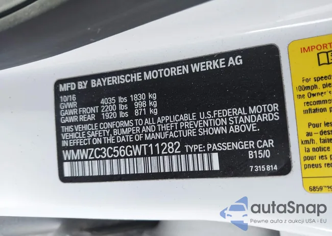 WMWZC3C56GWT11282: 44235459