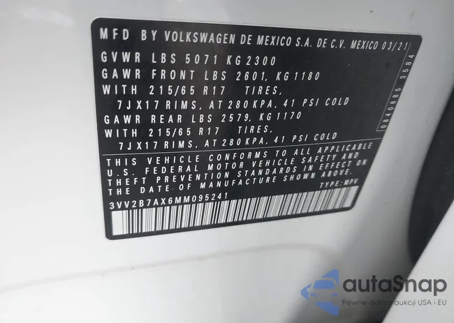 3VV2B7AX6MM095241: 44235526