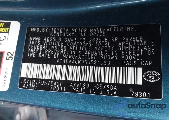 4T1DAACK0SU584053: 44235547