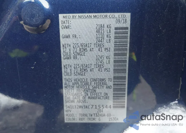 5N1ET2MV3KC715544: 44235557