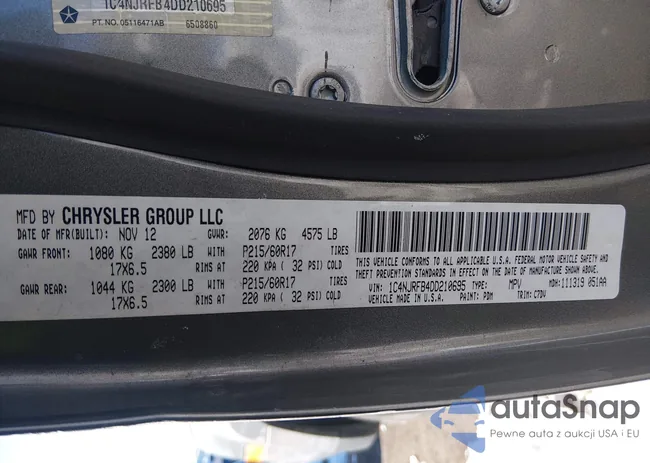 1C4NJRFB4DD210695: 44235636