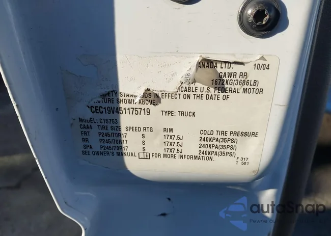 2GCEC19V451175719: 44235670