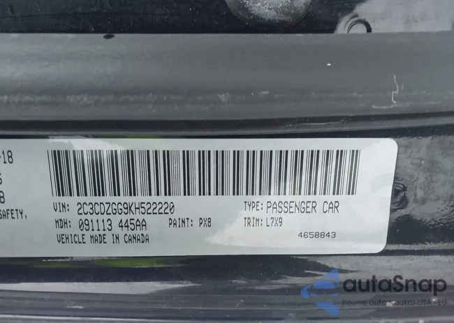 2C3CDZGG9KH522220: 44235682