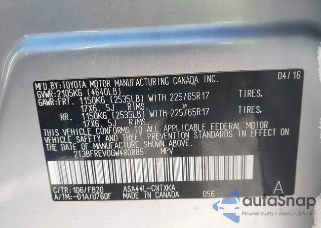 2T3BFREV0GW480885: 44235780