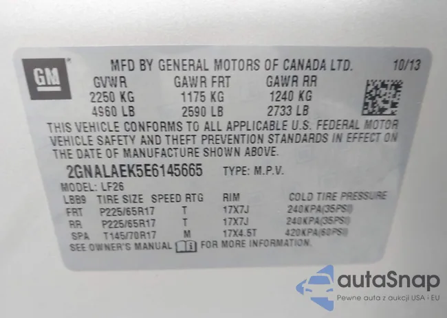 2GNALAEK5E6145665: 44235829