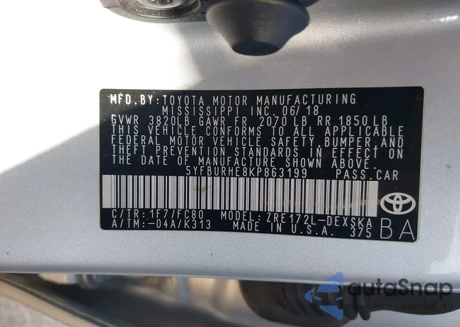 5YFBURHE8KP863199: 44234959