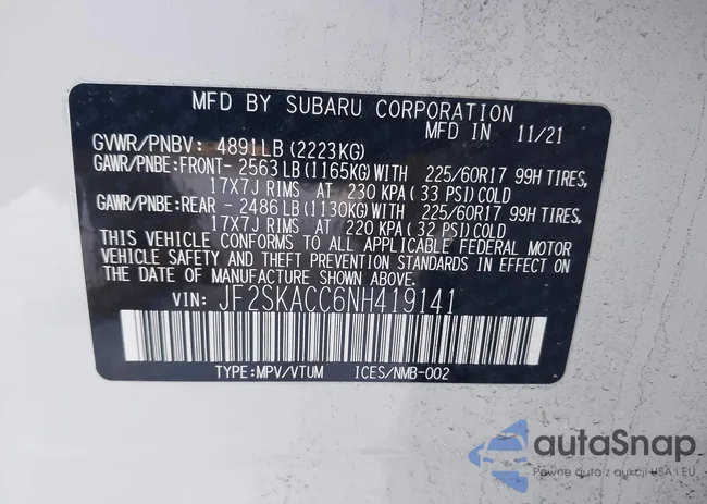 JF2SKACC6NH419141: 44235031