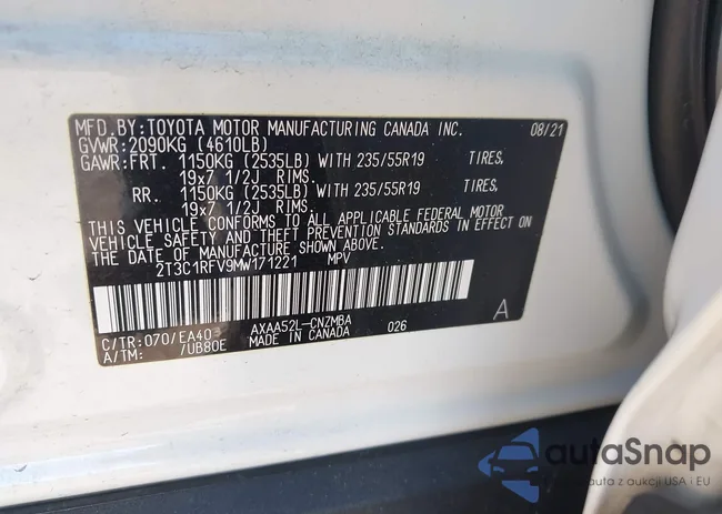 2T3C1RFV9MW171221: 44236394