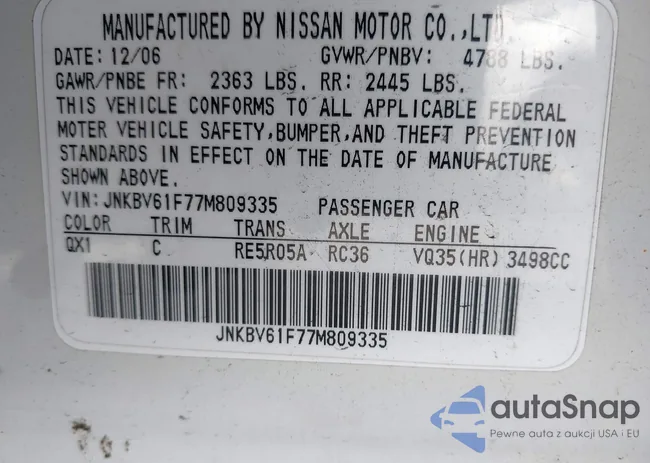 JNKBV61F77M809335: 44236424