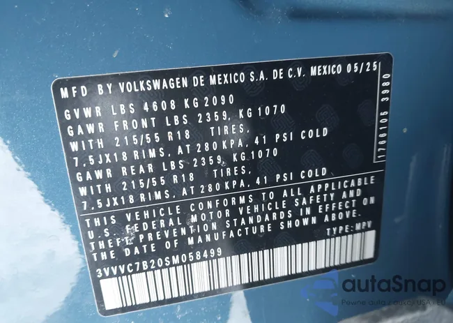 3VVVC7B20SM058499: 44236617