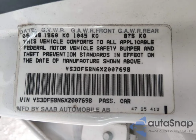 YS3DF58N6X2007698: 44236674