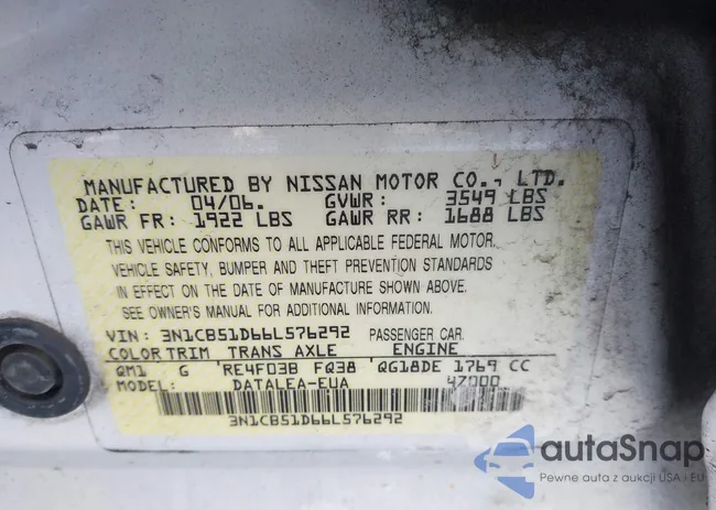 3N1CB51D66L576292: 44236719