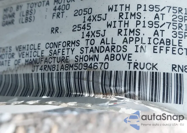 JT4RN81A8M5094670: 44236761