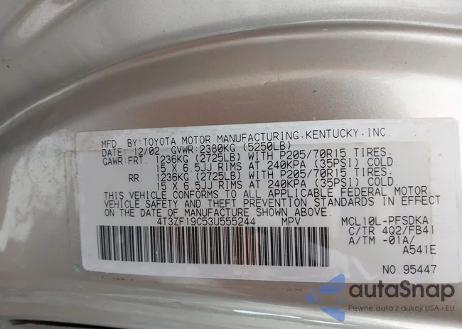 4T3ZF19C53U555244: 44236811