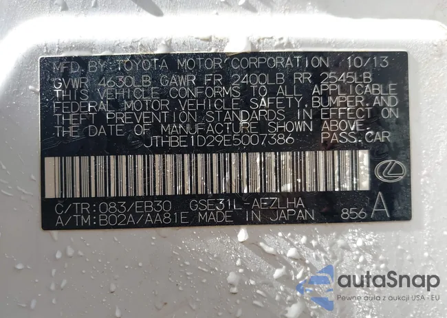 JTHBE1D29E5007386: 44236840