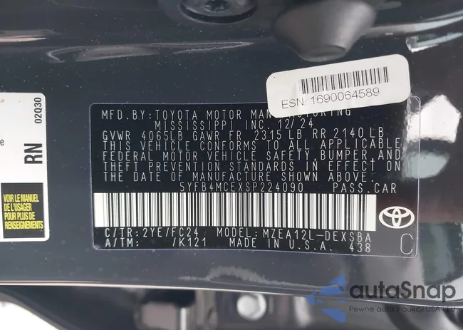 5YFB4MCEXSP224090: 44236922