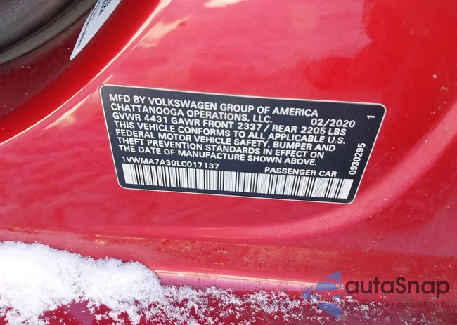 1VWMA7A30LC017137: 44236143