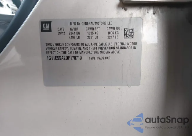 1G11E5SA2DF170719: 44236161