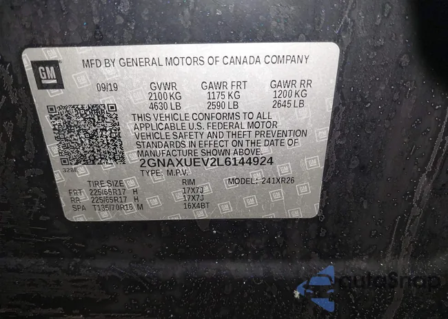 2GNAXUEV2L6144924: 44236172