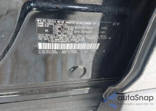 2T3BFREV4HW680511: 44237345