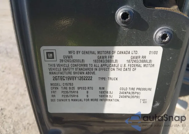 2GTEC19V8Y1262222: 44237393