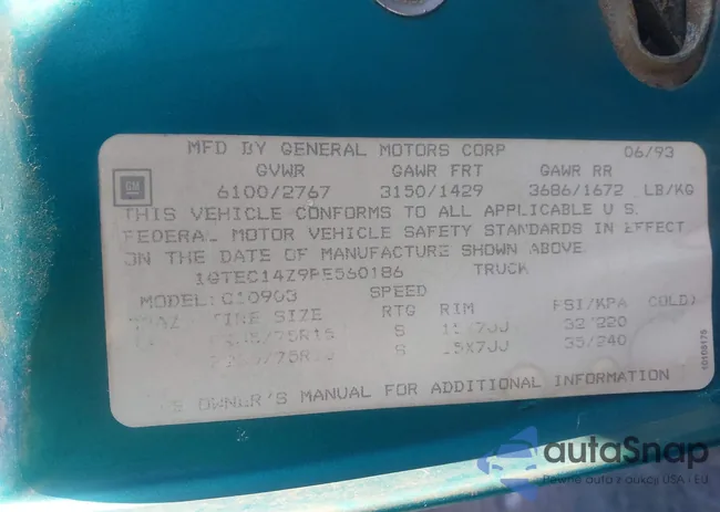 1GTEC14Z9PE560186: 44237418