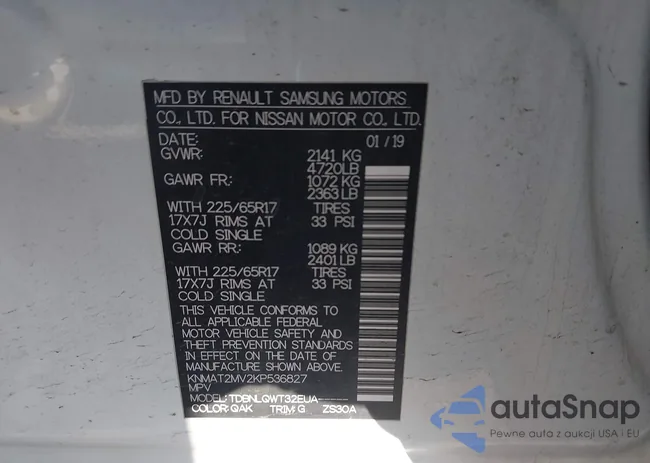 KNMAT2MV2KP536827: 44237422