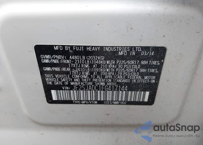 JF2SJADC1FG417144: 44237466