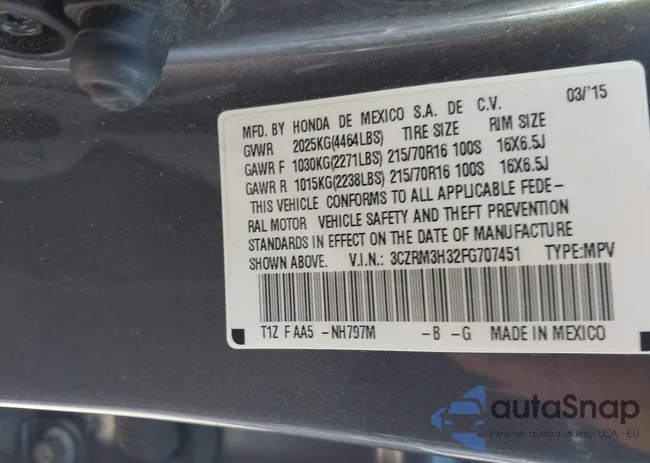 3CZRM3H32FG707451: 44237490