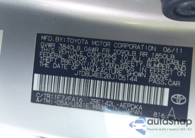 JTDBU4EE2BJ105144: 44237492