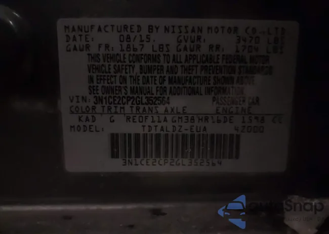 3N1CE2CP2GL352564: 44237526